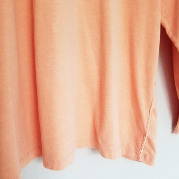 Free People We The Free Be Free Longline Tunic Top M 100% Cotton Orange Sorbet - Picture 13 of 14